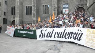 manifestació, català, escola, barcelona