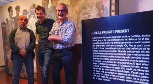 Els tres impulsors de la presentació de la ruta de la llibertat que s'ha presentat al MUME