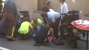 ferida, accident, atropellada, ciclomotor, ribes
