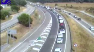 Punt quilomètric 12 de la C-65 al seu pas per Llagostera