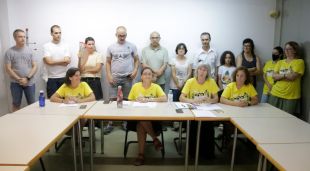 Roda de premsa de la coordinadora d'assemblees de docents de les comfrques gironines