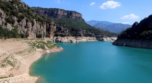 El pantà de la Llosa del Cavall, al Solsonès, ahir