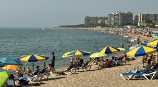 La platja de Blanes el passat cap de setmana