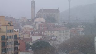 Imatge de Portbou patint els efectes del temporal d'aquest dilluns © Natàlia Fontacaba
