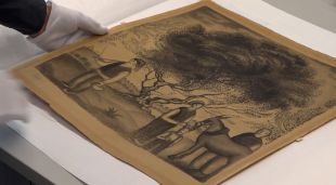 Un dels dibuixos robats, obra de Salvador Dalí datat del 1922
