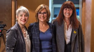 Lourdes Ciuró, Dolors Barceló i Marta Madrenas, divendres a Castelló d'Empúries