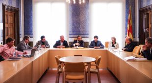 El conseller de Territori, Juli Fernàndez, durant el consell administratiu de l'ATM de Girona
