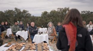 Un instant de l'esmorzar al Celler Olivardots