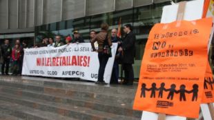 manifestació, retallades, ensenyament, Girona