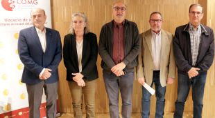 Membres de l'Observatori del Campus de Salut abans de la compareixença semestral