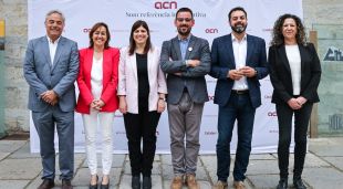 Els candidats a l'alcaldia de Girona, moments abans del debat
