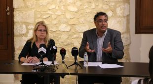 Imma Gelabert (Junts) i Maurici Jiménez (PSC), aquesta tarda