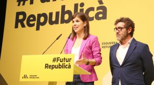 La portaveu d'ERC, Marta Vilalta, i el secretari de comunicació, Marc Colomer (arxiu)