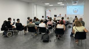 L'auditori de la Fundació Support durant l'acte de tancament del projecte UNIC