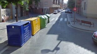 maçana, carrer, contenidors