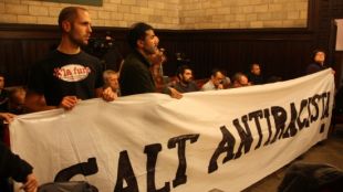 pancarta, plenari, girona, novembre, ple