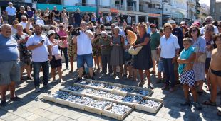 Les sardines en una recreació d'una antiga llotja