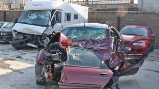 caravana, turisme, cotxe, accident, sils