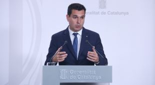 El director de l'Agència Catalana de l'Aigua, Samuel Reyes, compareix en roda de premsa
