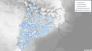 Recull de la quantitat de pluja registrada a Catalunya al llarg d'avui