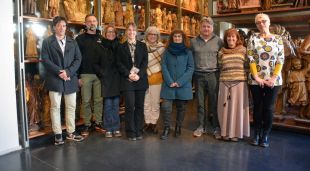 Els promotors del Triangle Sacre d'Olot en la presentació del nou paquet turístic