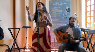 La soprano siriana Aseel Massoud i el guitarrista Ahmad Dyab