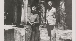 Frida Kahlo i André Breton, en el viatge cap a Puebla (Mèxic) 27 de maig 1938