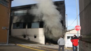incendi, fabrica, maniquins