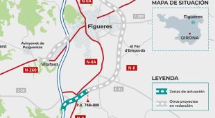 El plànol del projecte amb el punt on s'actuarà