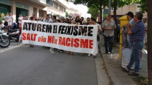 manifestació, antifeixista, salt