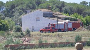 Els Bombers desplaçats al lloc dels fets