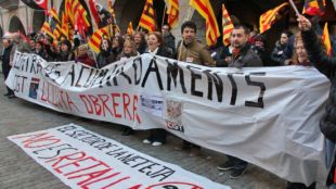 eulen, manifestació, treballadora