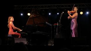 Laura Andrés i Roser Loscos, ahir al Festival de Música de Cadaqués