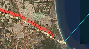 El tram de la línia d'evacuació del projecte de Repsol que passa pel parc natural del Montgrí, les Illes Medes i el Baix Ter