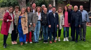 L'expresident de la Generalitat, Pere Aragonès, acompanyat dels consellers del seu govern