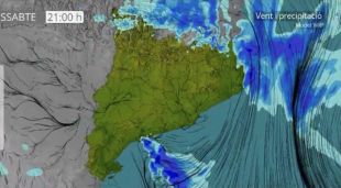 La previsió de pluja i vent per aquest vespre