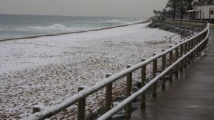 A Blanes ja hi han caigut els primers flocs de neu (arxiu)