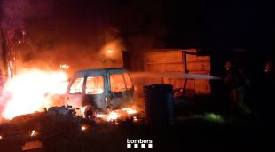 Incendi de la barraca i el vehicle a Forallac