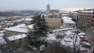 Nevada que ha patit Girona a primera hora del matí © M. Estarriola