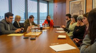Un instant de la reunió amb el Govern