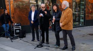 Els quatre exalcaldes de Ripoll durant els parlaments