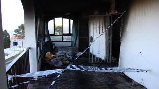 incendi, apartament, Escala