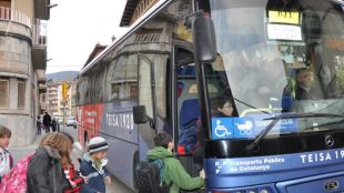 transport, escolar, alumnes, autobús