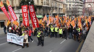 manifestació, reforma, laboral, girona