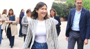 La consellera d'Interior, Núria Parlon, avui a Olot