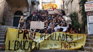 manifestació, udg, retallades, domènec