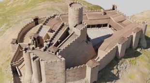 Recreació del Castell de Montsoriu el segle XIV