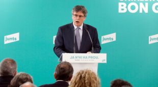 El president de Junts, Carles Puigdemont, aquest matí a Perpinyà