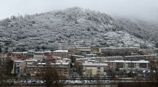 La nevada a Ripoll, aquest migdia