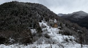 La nevada d'avui a Ripoll